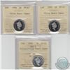 Image 1 : 1994,1995 and 1996 Canada 5-cent All ICCS Certified coins. This lot includes: 1994 PF-67 UHC, 1995 P