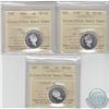Image 1 : 1997,1998 and 1999 Canada 5-cent all ICCS Certified coins. this lot includes: 1997 silver PF-65 UHC,
