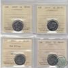 Image 1 : 2002P, 2003P,2003P New Effigy, and 2004P  Canada 5-cent all ICCS Certified MS-65. (4pcs)please note 