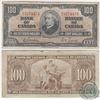 Image 1 : 1937 Canada $100.00 note from the Bank of Canada