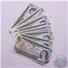 Image 1 : Group lot of 27 x 1973 Canada $1.00 notes with 27 different prefix's all in UNC Condition.