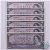 Image 1 : Six 1954 Canada $10.00 notes. 6pcs