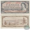 Image 1 : 1954 $100.00 note from the Bank of Canada.