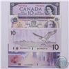 Image 1 : Run of four $10.00 notes from the Bank of Canada spanning from 1954 to 2001.  Included is a 1954, 19