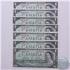 Image 1 : Group lot of seven 1967 Canada $1.00 notes with seven different prefix's all in UNC or better condit