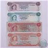 Image 1 : Run of four different denominations of 1968 banknotes from the Bahamas, denominations include; 50c, 
