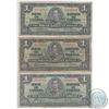 Image 1 : Complete signature type set of the 1937 $1.00 note. You will receive three $1.00 notes; one from eac