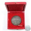 Image 2 : Union Des Industries Chimiques silver medal in red display box, 37 mm in diameter (outer box is worn