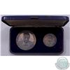 Image 2 : 1874-1974 Sir Winston Churchill 2-coin Silver medal set commemorating the 100th Anniversary of the b