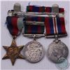 Image 2 : 3x 1939-1945 Sterling Silver General Service War Medals and 1 Italy Star with Ribbons. (3 pcs)