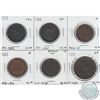 Image 1 : Lot of 6x Canada Bank tokens. This lot includes: 1843 NB-1A2 half Penny , 1844 PC-1B4 Half Penny, 18