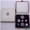 Image 1 : 1867-1967 Specimen Set with Medallion in Red leatherette Display Case (coins are toned and outer car