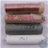 Image 1 : Estate Lot of 4x Unsearched Canada 1967 rolls. You will receive 2x 1-cent and 2x 5-cent rolls. (Roll