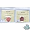 Image 2 : 2011 Non-Magnetic, 2012 Magnetic Canada 1-cent ICCS Certified MS-66 Red. 2pcs