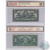 Image 1 : 1937 BC-21C Bank of Canada $1 Gordon-Towers, Wide Panel Note BCS Certified VF-30; Original