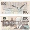 Image 1 : 1988 $100.00 Note from the Bank of Canada; cat code BC-60a, Thiessen-Crow signatures, Prefix AJT in 