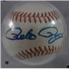 Image 2 : PETE ROSE AUTOGRAPHED ONL BASEBALL w/Reprint 1963 ROOKIE STARS Card