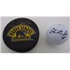 Image 1 : AUTOGRAPHED HOCKEY PUCK AU MARCO & AUTO GOLF BALL RYO ISHIKAWA