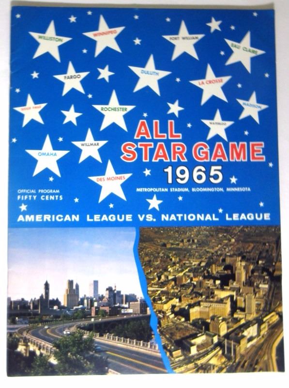 1965 MLB All Star Game Program at Minnesota Twins