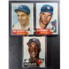 Image 4 : 11 - 1953 TOPPS STARS, BURGESS EX, FELLER EX, IRVIN VG+, MINOSO EX, REESE VGEX+