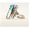 Image 2 : Native American Navajo Silver Turquoise Ring, 6.5