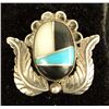 Image 1 : Zuni Silver Turquoise Mother of Pearl Ring, 7.75