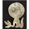 Image 2 : Zuni Sterling Inlay Howling Coyote Pin Pendant