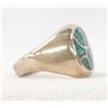 Image 2 : Native American Navajo Silver Inlay Ring, Size 10