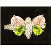 Image 1 : Signed Kirk's Folly Crystal Butterfly Ring, 8.25