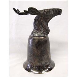 Stag Deer Silver Plate Stirrup Cup