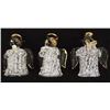 Image 2 : 3 Gold Gilt Crystal Glass Angels