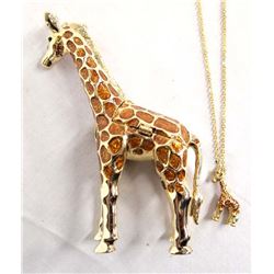 Giraffe Trinket Box with Necklace