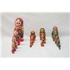 Image 1 : 4 Sets of Russian Wooden Nesting Dolls