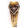 Image 1 : Antique Tortoise Shell Colored Celluloid Hair Comb