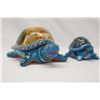 Image 2 : Pair Mexican Painted Pottery Turtle Trinket Boxes