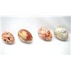 Image 1 : 4 Carved Agate Eggs