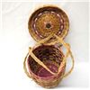 Image 2 : Native American Penobscot Two-Toned String Basket