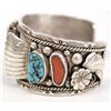 Image 2 : Native American Navajo Sterling Watch Bracelet