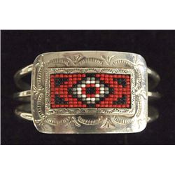 Navajo Sterling Silver Beaded Bracelet