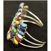 Image 2 : Navajo Sterling Cluster Bracelet by J. Williams