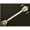 Image 2 : Navajo Sterling Turquoise Watchband and Earrings