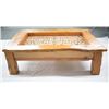 Image 2 : Hand Crafted Cedar Wood Arrowhead & Pottery Table