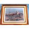 Image 1 : Ralston, J.K. signed print, Watching The Herd In A Storm, framed, 10" x 14"