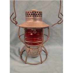 GNRY RR lantern, red globe