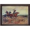 Image 1 : CM Russell framed print, Cowboy Sport,  9.5" x 13"