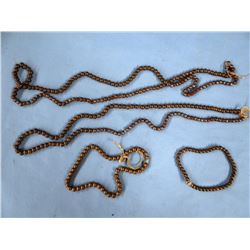 4 strands of  brass beads, Blackfeet, 1890's, Fields Collection