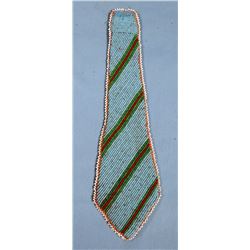 Blackfeet beaded tie, cravat-style, 11" x 3", Fields Collection
