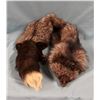 Image 2 : Black lamb's wool cape and muff and Silver fox stole