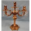 Image 1 : Ornate brass/crystal candelabra