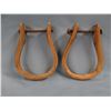 Image 1 : Pair oxbow wooden stirrups, nice